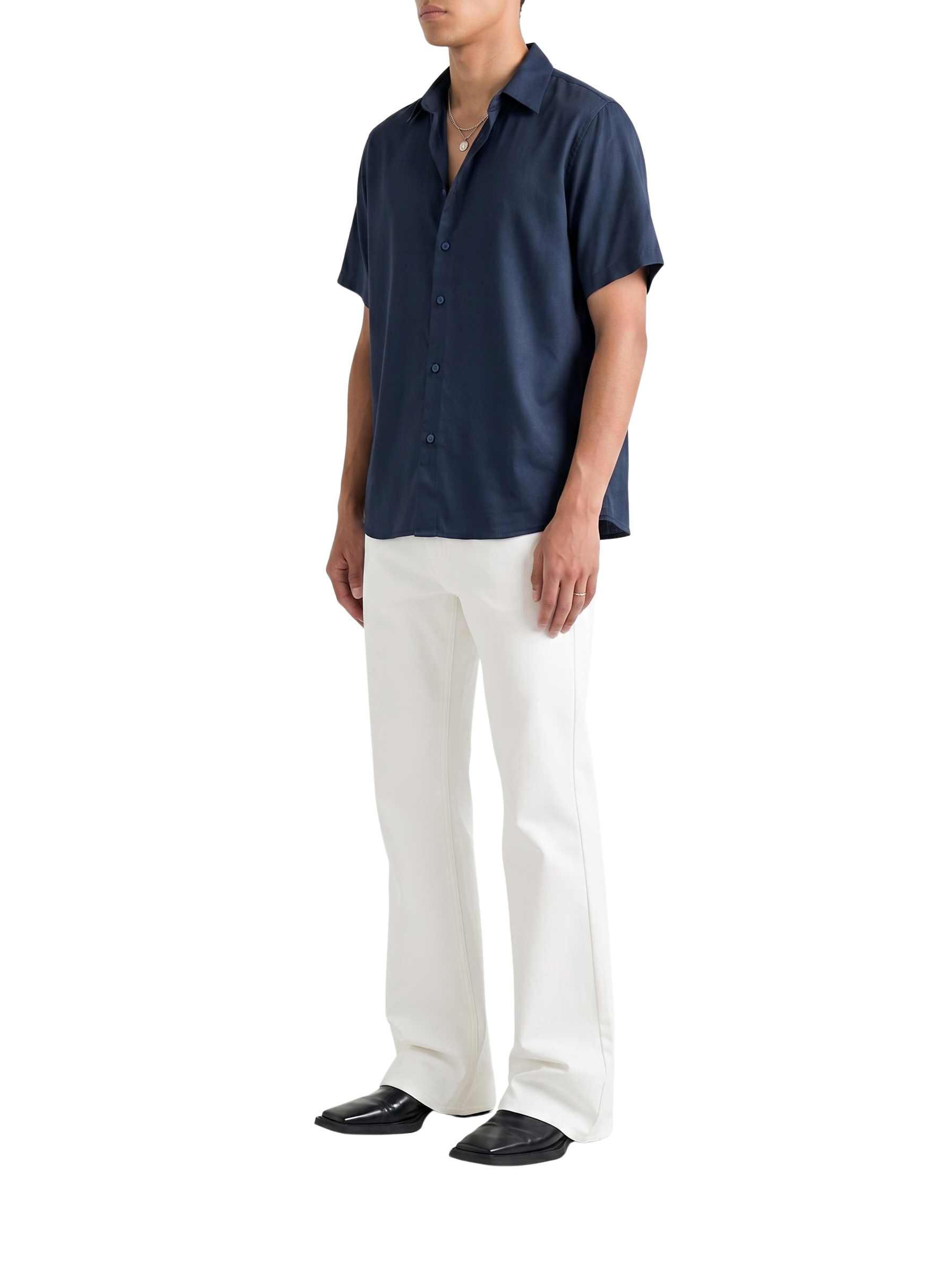 NOCTURNE HALF SHIRT_DARK BLUE