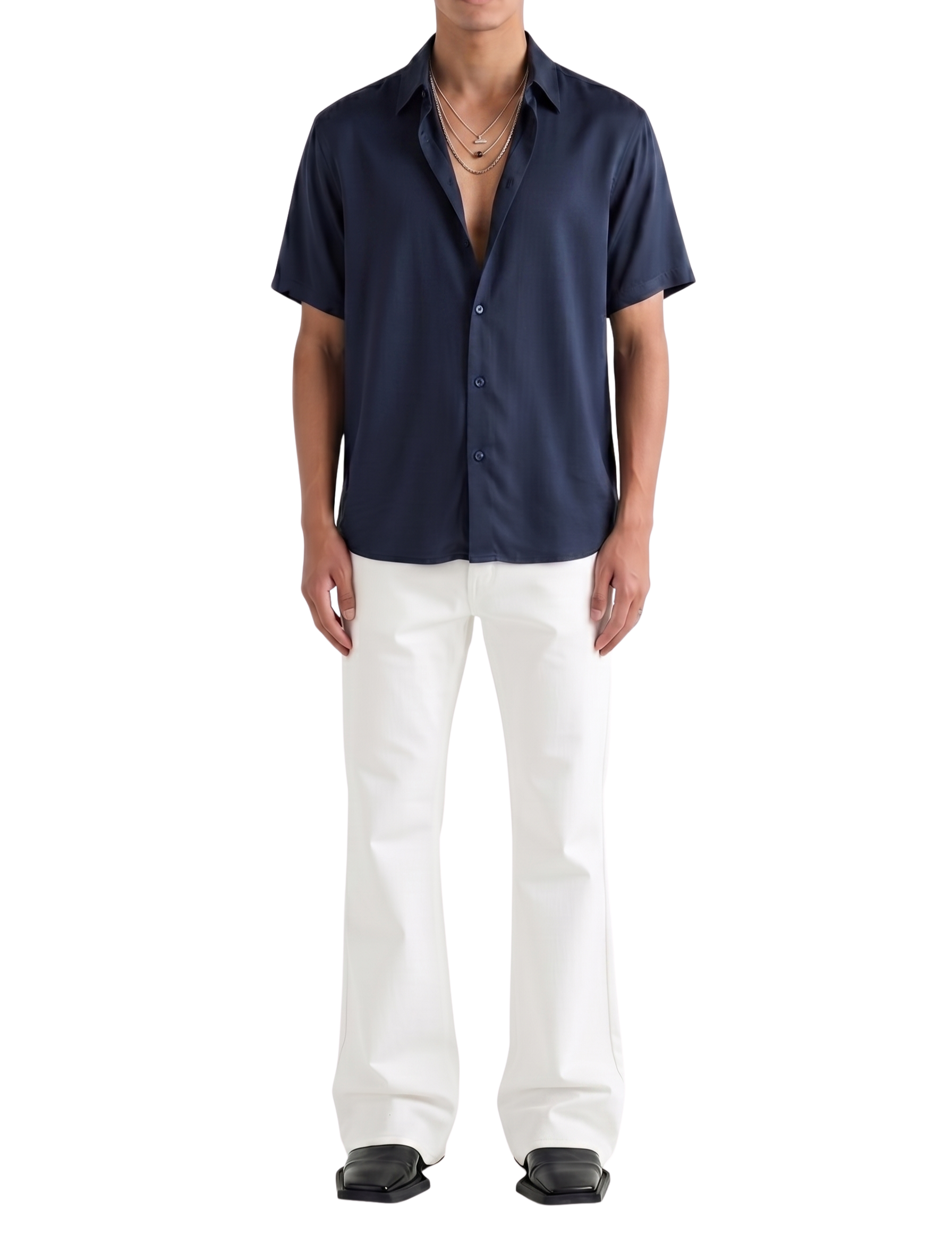 NOCTURNE HALF SHIRT_DARK BLUE
